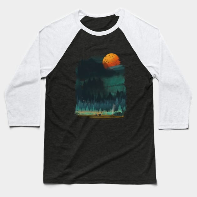 Wilderness Camp Baseball T-Shirt by DANDINGEROZZ